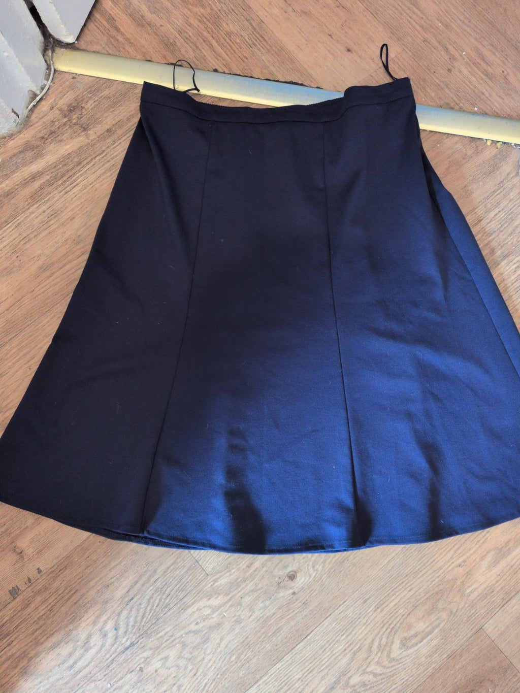 Ladies Bonmarche 16 Navy Elasticated Flare Midi Skirt