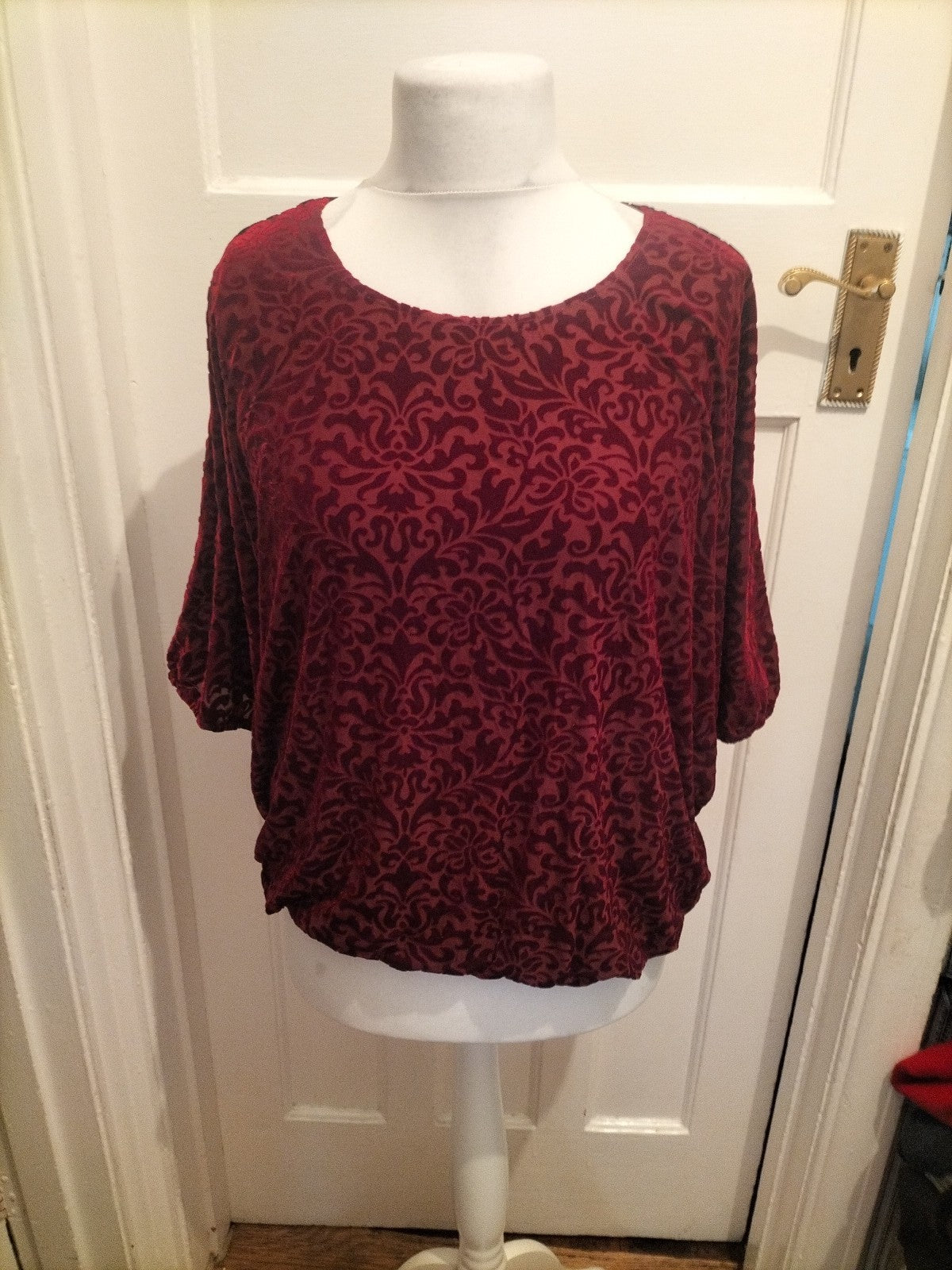 Ladies Bonmarche Size 16 Ruby Patterned Blouse
