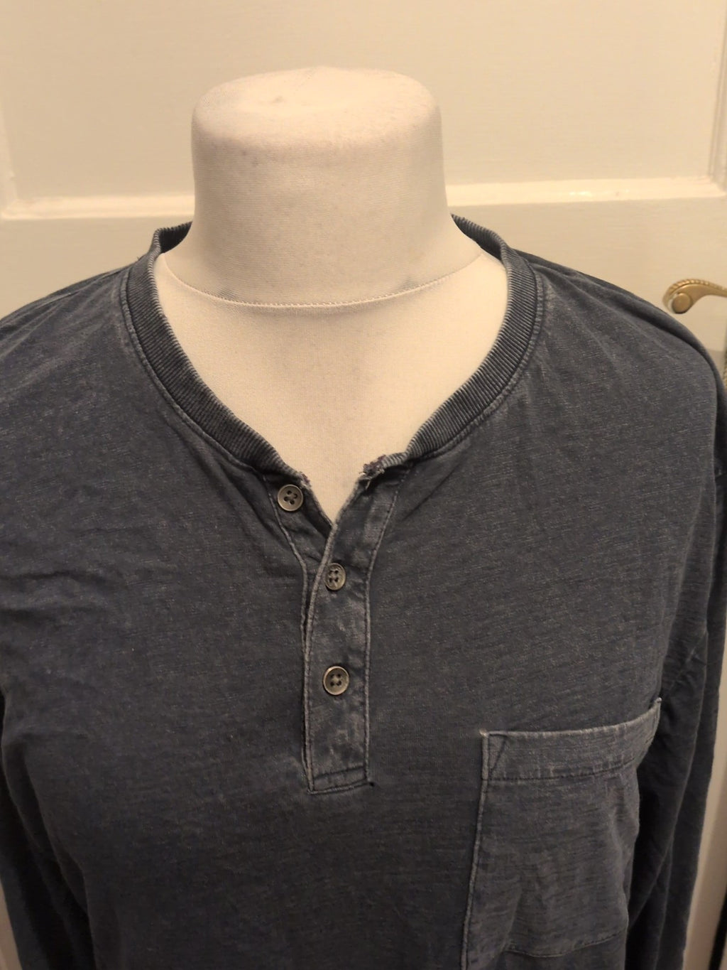 Mens F&F Size L Navy Long Sleeved Pyjama Top/T-shirt