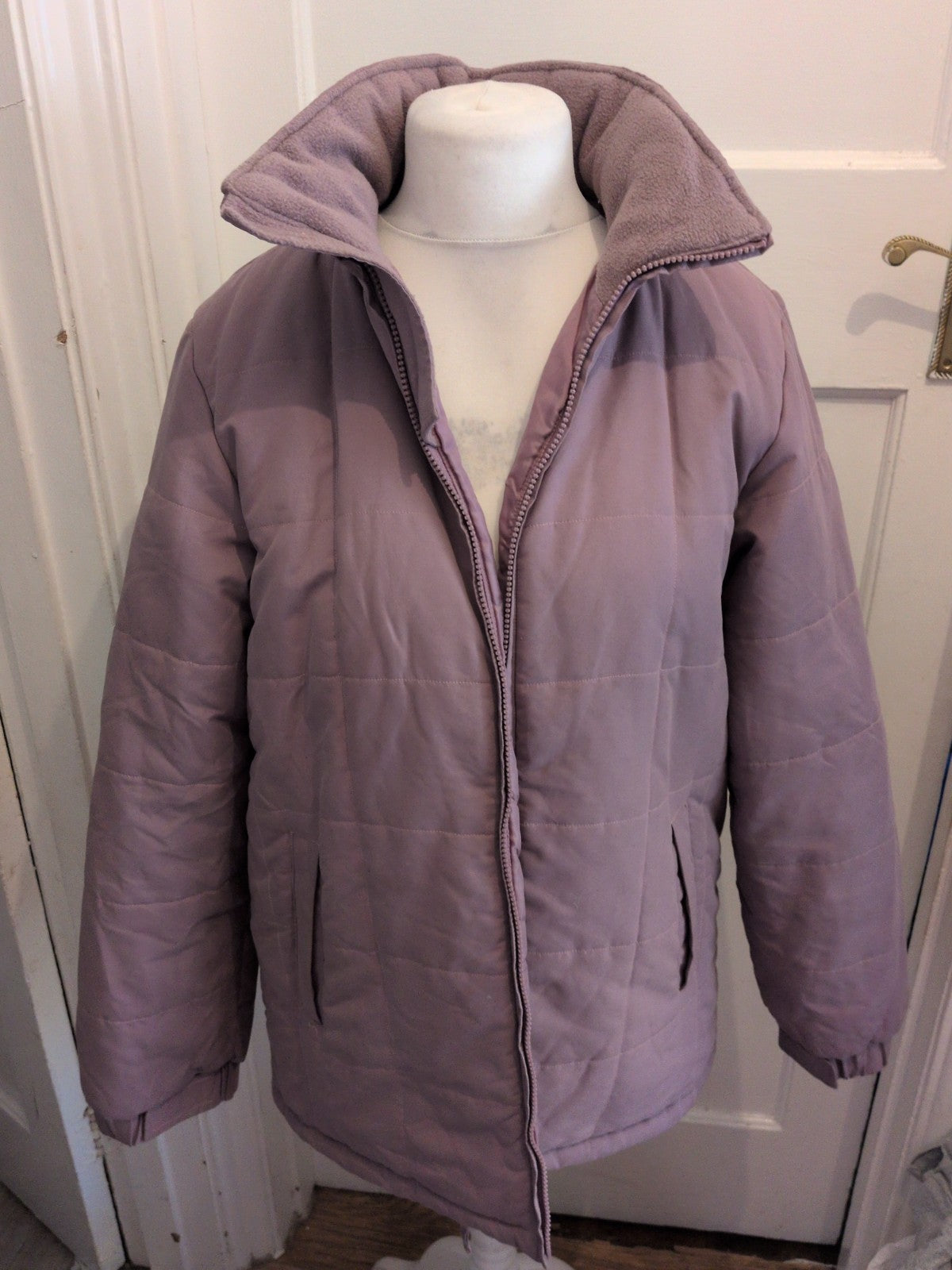 Hawks head Medium Purple Full Zip High Neck Coat
