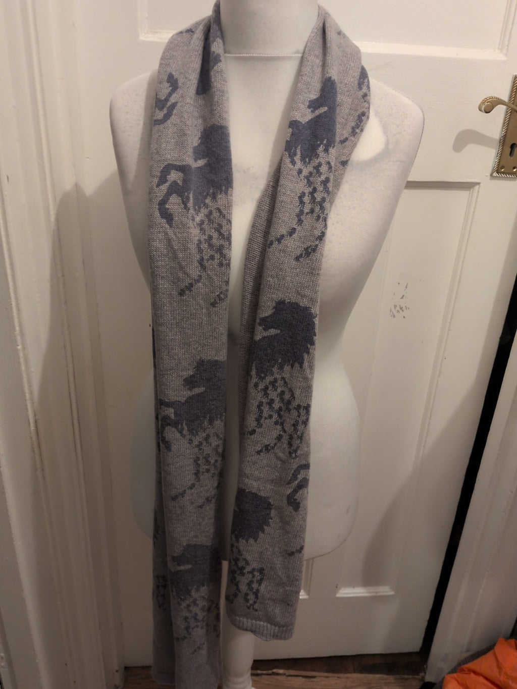 Alice Hannah Horse Grey Scarf