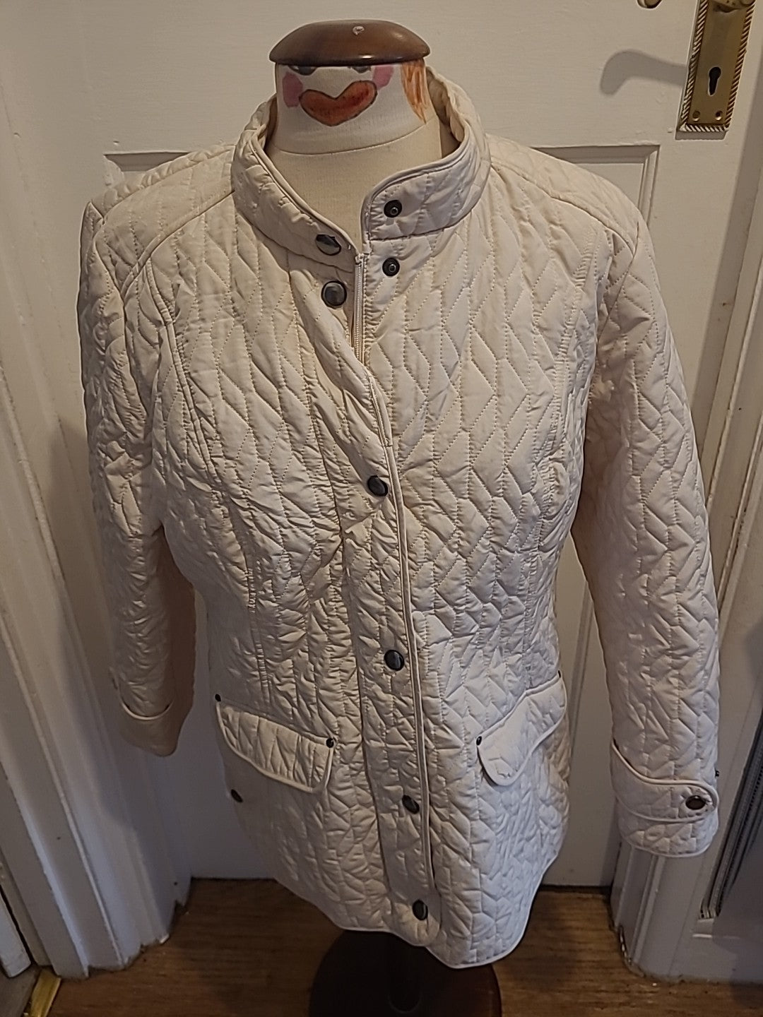 Ladies Size 10 Cream Lined Jacket