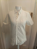 Brand New Mens Topman Size M White Stretch Short Sleeved Shirt