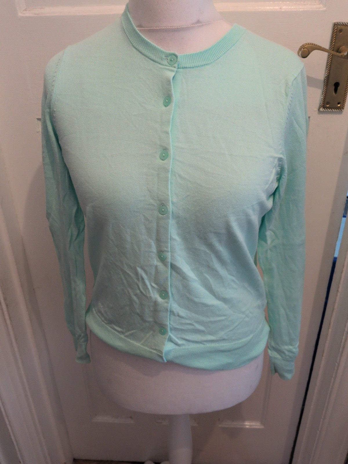 Uniqlo Large Pale Turquoise Buttoned Cardigan