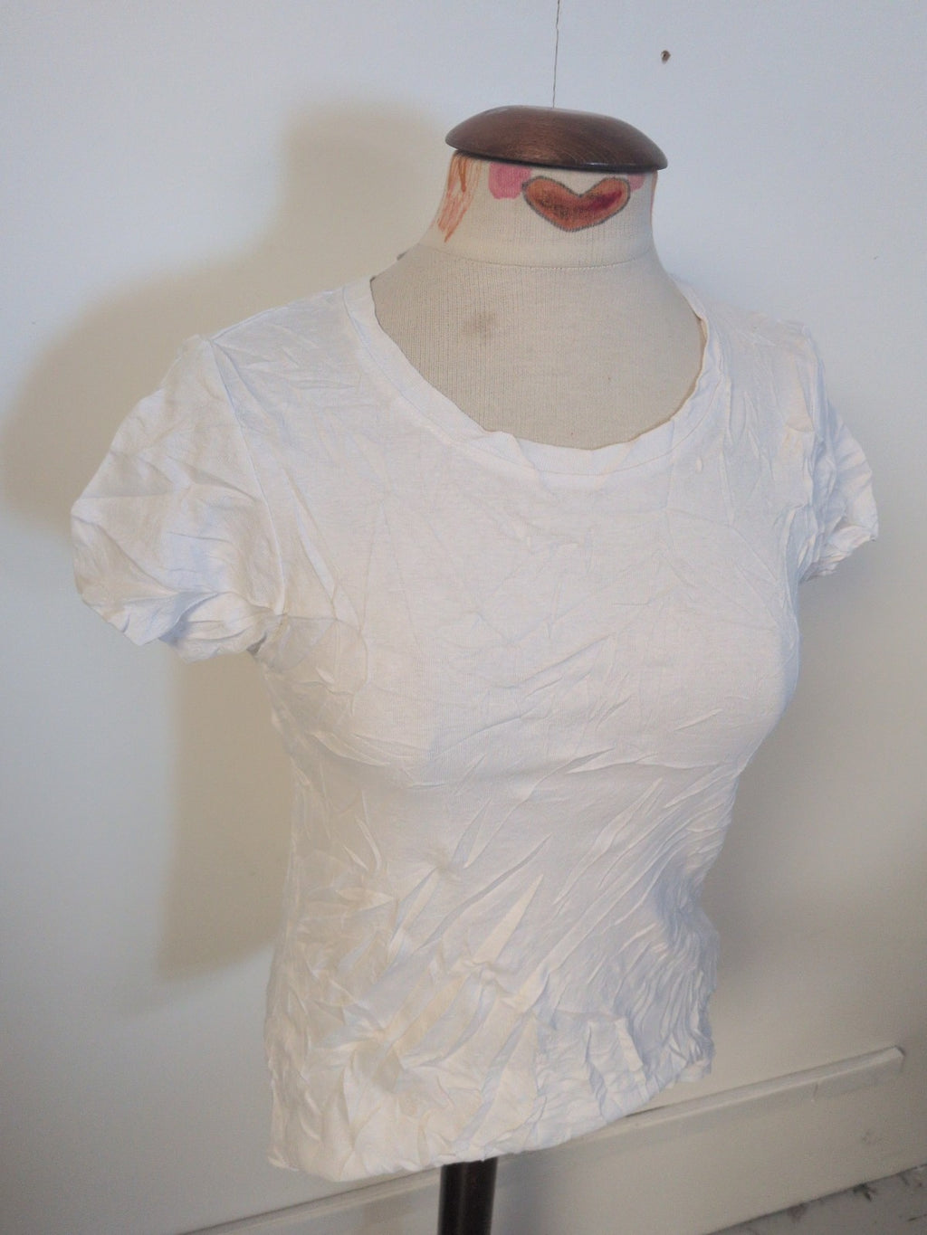 Ladies Tu Size 14 White Plain Short Sleeve T-shirt