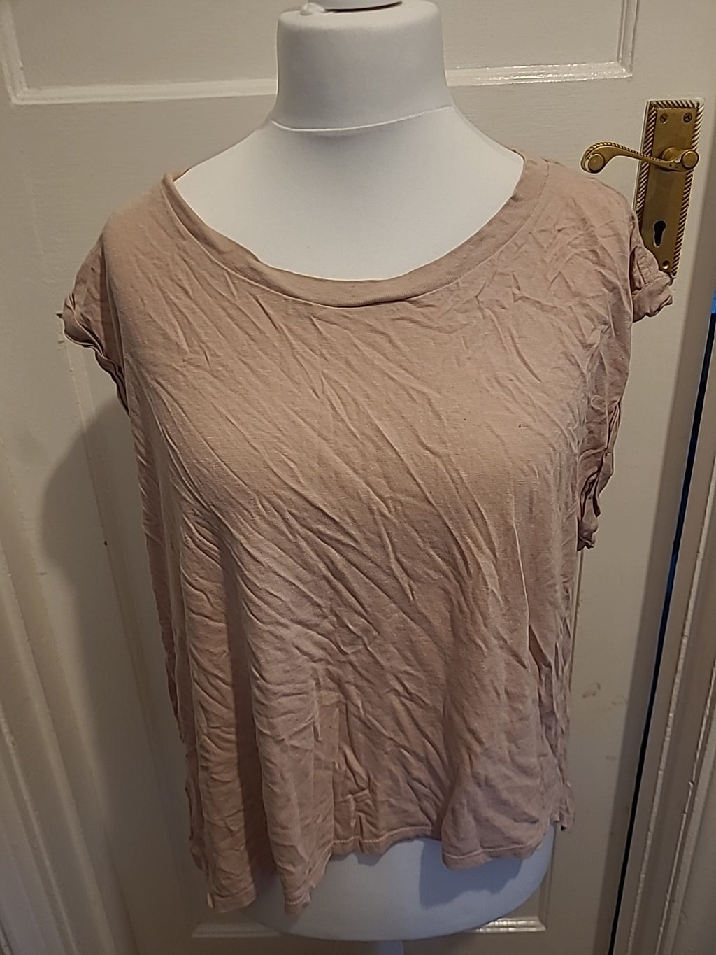 Ladies All Saints Size Large Blush Short Sleeved Tshirt