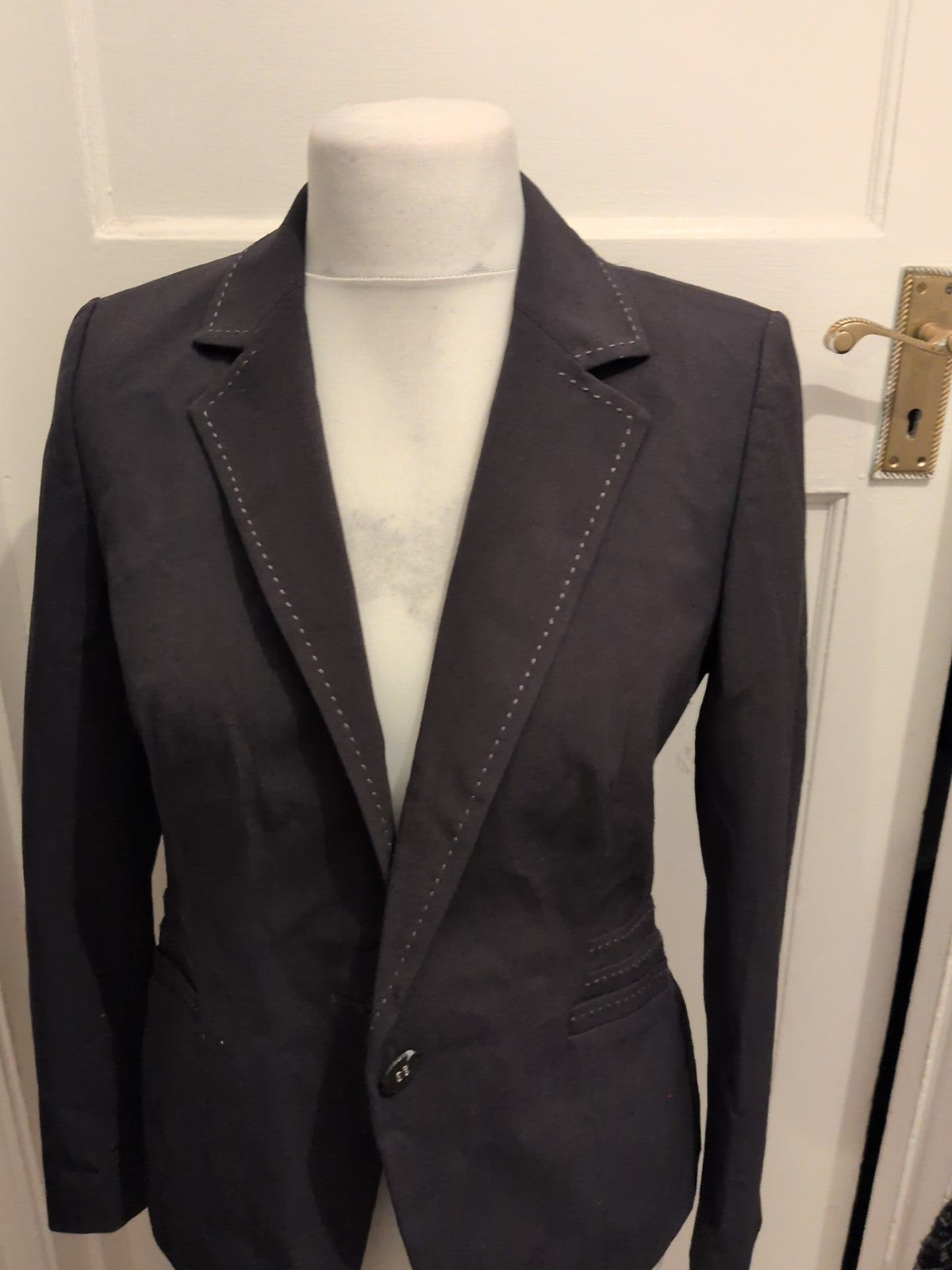 M&S Collection 12 Black Collared Blazer