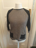 Ladies Dash Size 12 Navy With White Blouse