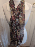 Purple Floral Scarf