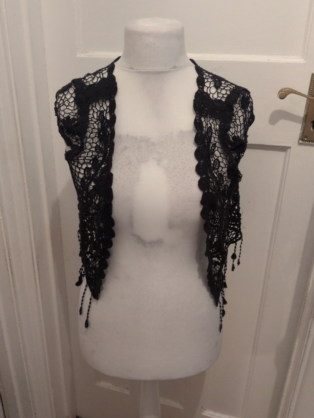 Peacocks Small Black See Through Sleeveless Blouse