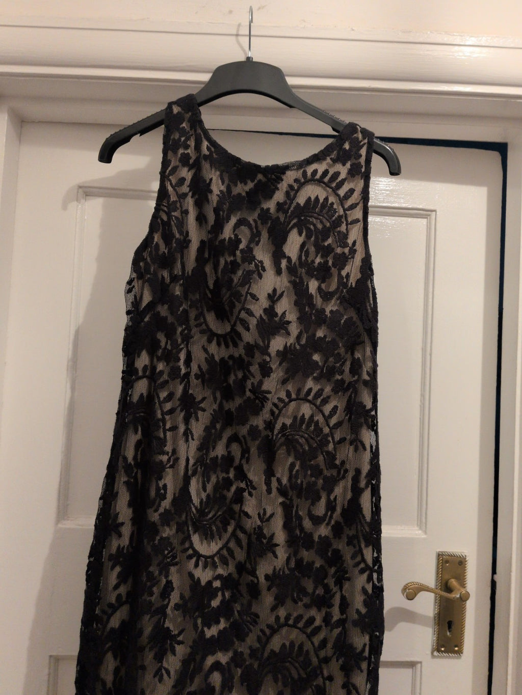 Wallis 10 Black Mesh Lined Sleeveless Dress