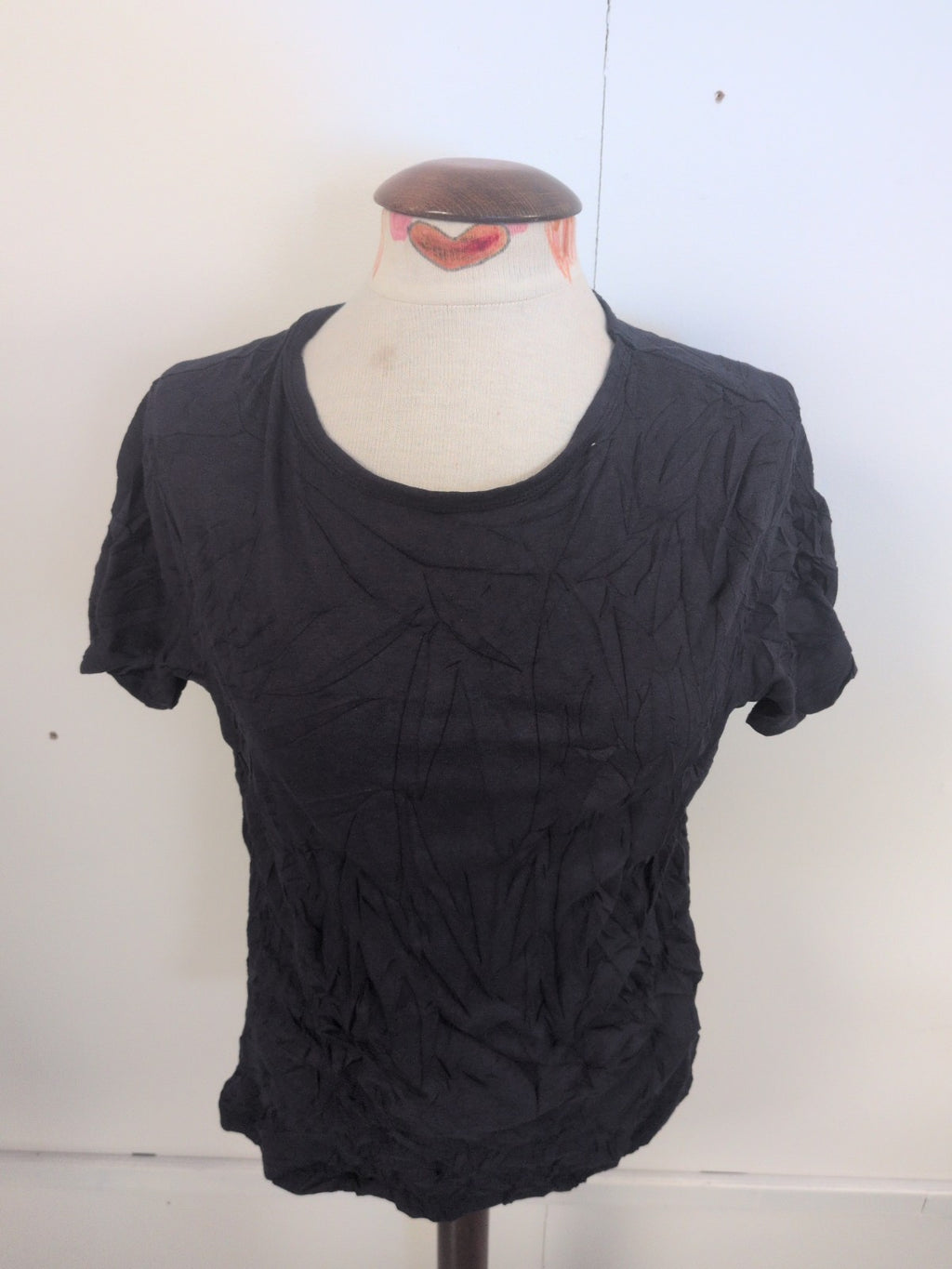 Ladies F&F Size 14 Navy Short Sleeve T-shirt Plain