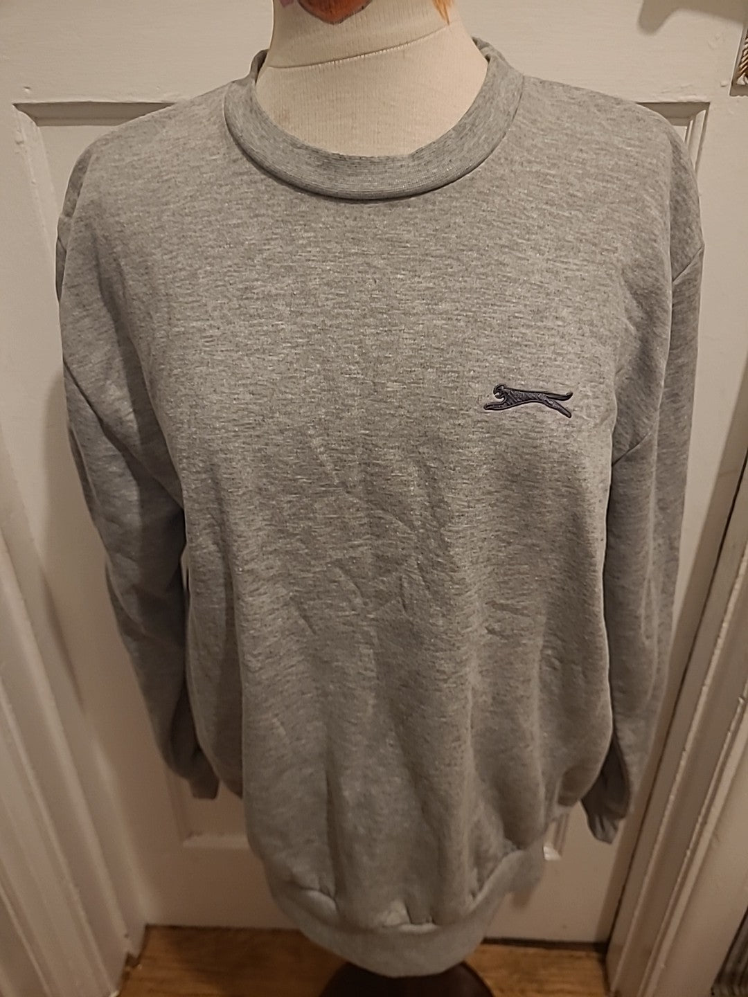 Mens Slazenger Size Large Grey Long Sleeved Sweatshirt