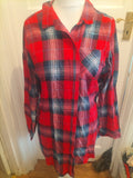 F&F Large Check Pyjama Top Long Sleeve