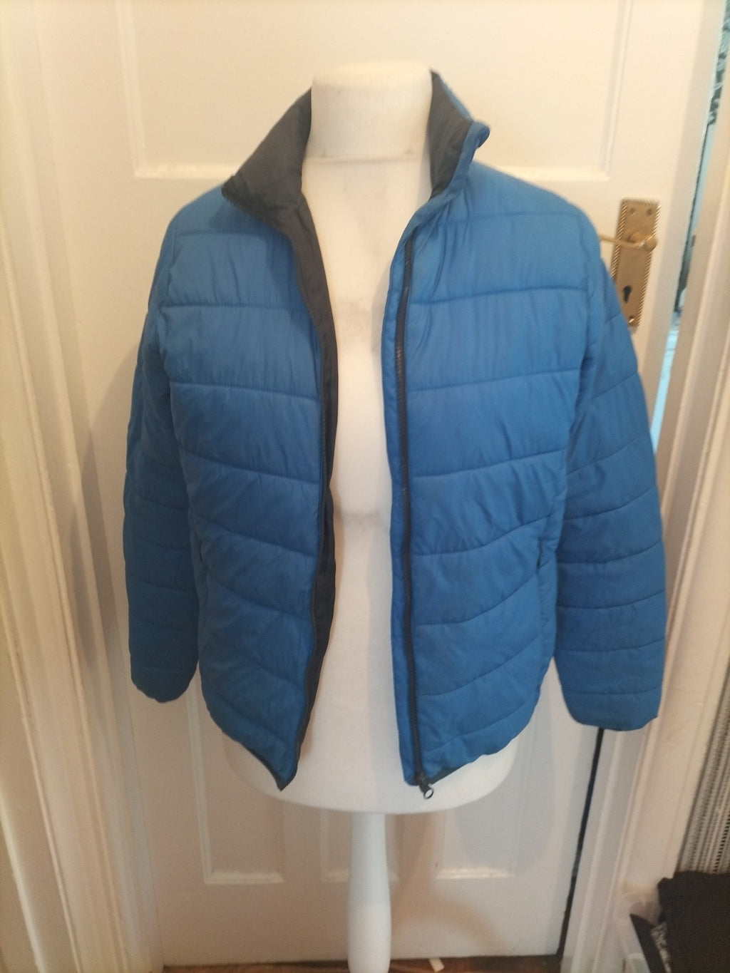 Mens Pepperts Size To Fit 164 Blue Zipped Long Sleeve Puffer Jacket