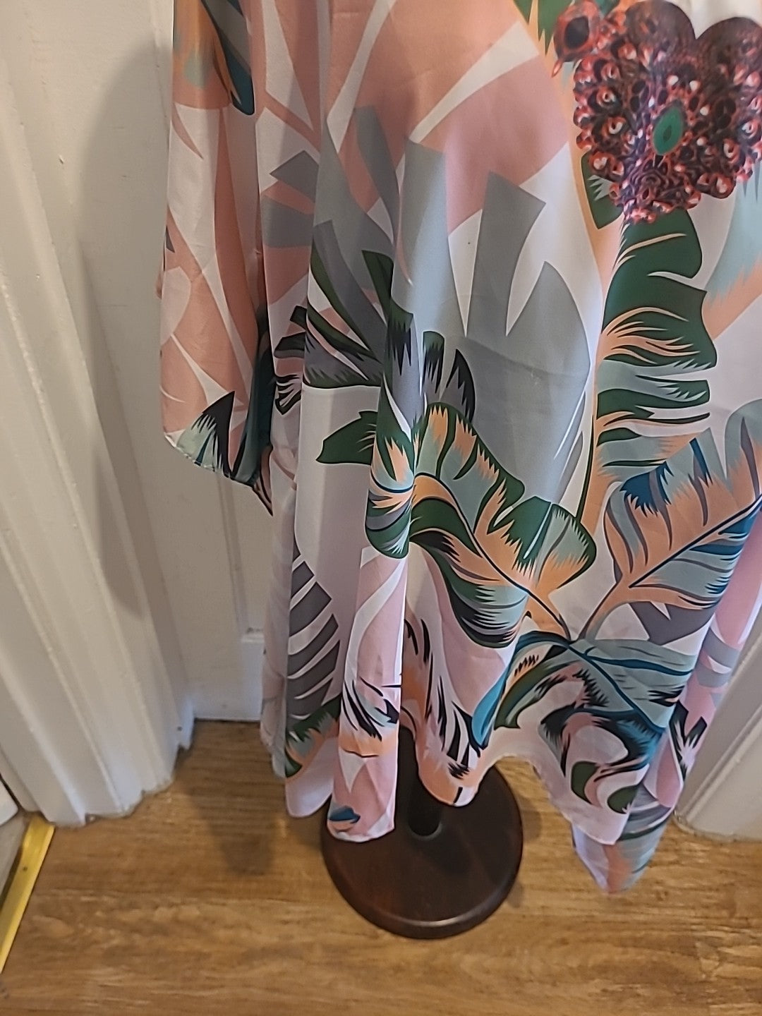 Ladies One Size Multi Floral Short Sleeved Oversized Blouse