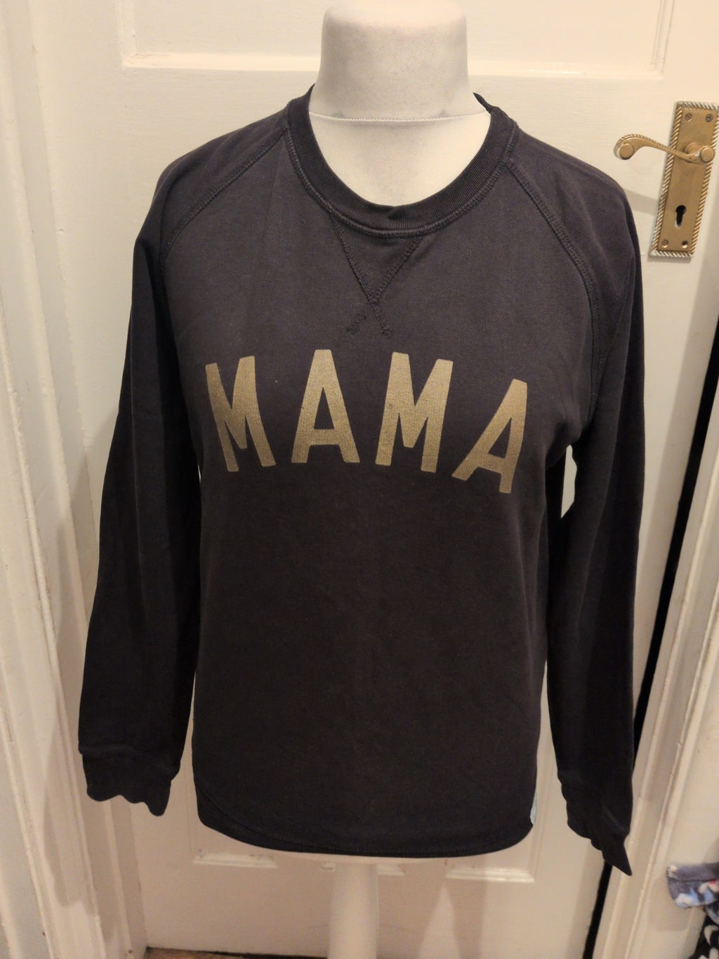 Medium Black And Gold "Mama" Pullover Jumper