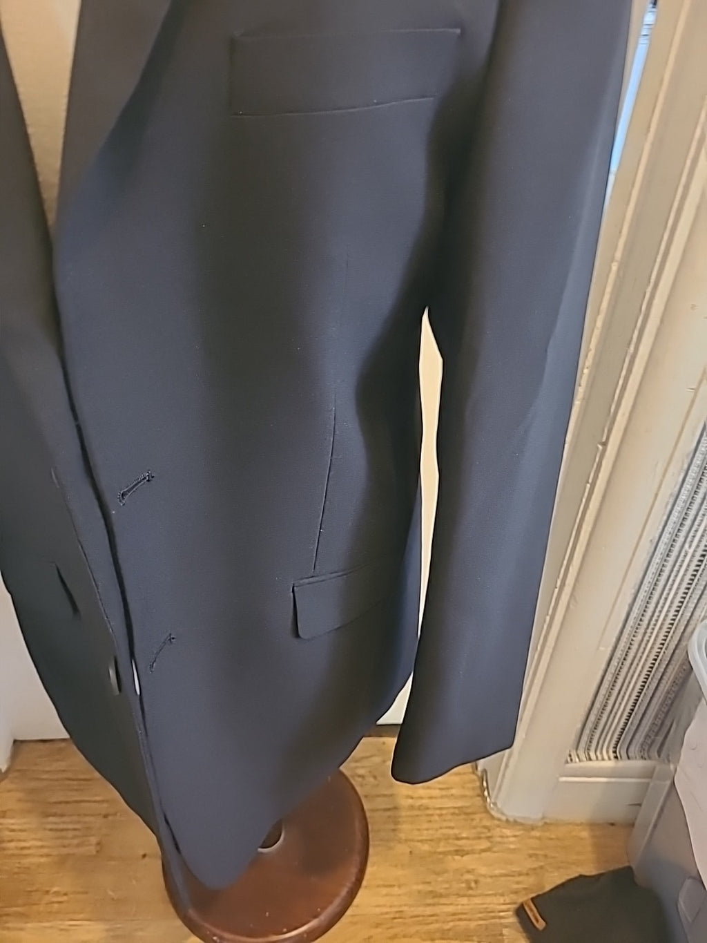 Mens George Size 40L Black Lined Padded Dinner Jacket