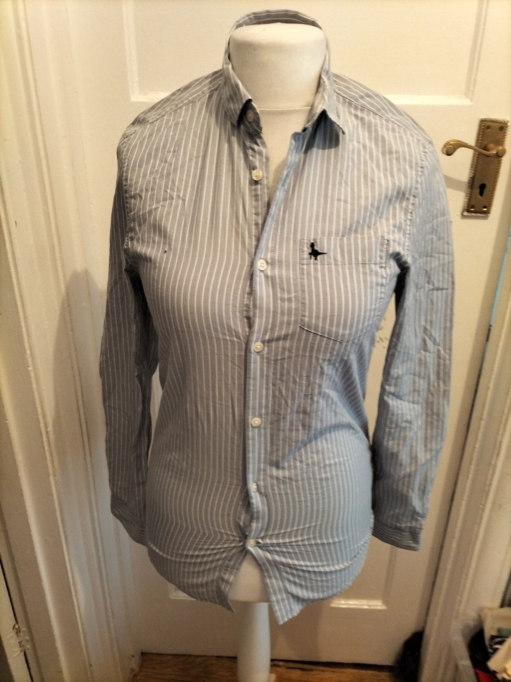 Jack Wills XS Blue Striped Classic Fit Shirt Long Sleeve