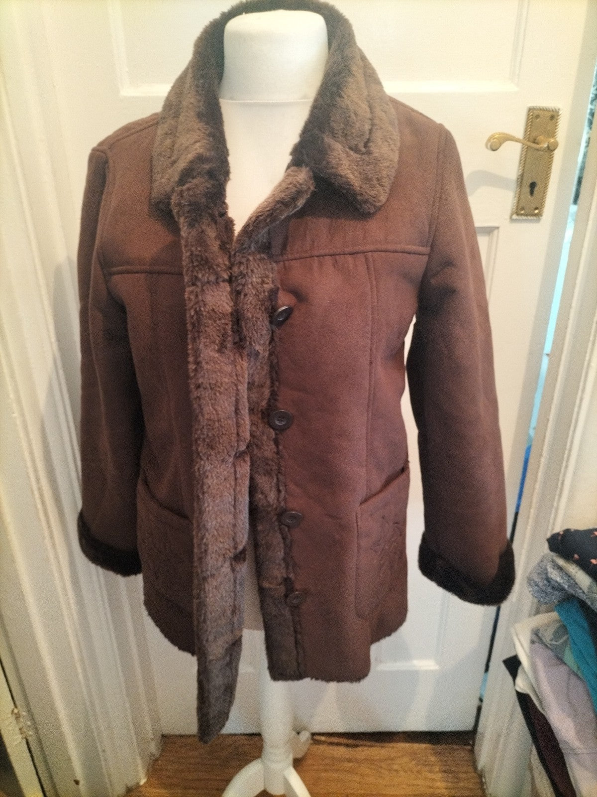 Tulchan Medium Brown Faux Fur Jacket