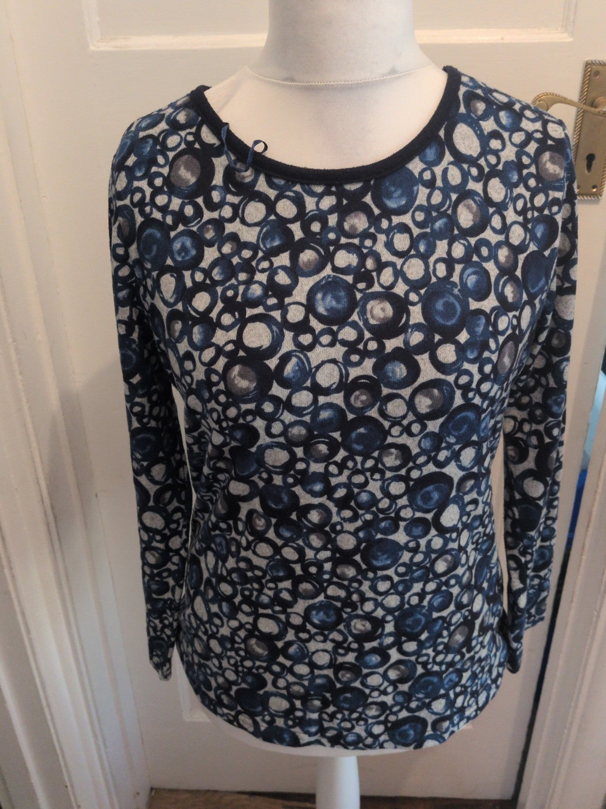 Cerulean Medium Blue Grey Long Sleeve Soft Touch Jumper