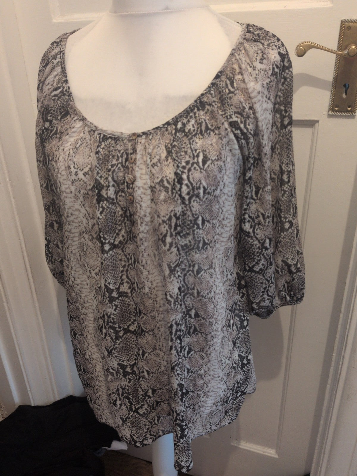 Red Herring 16 Sheer Multicoloured Half Sleeve Blouse