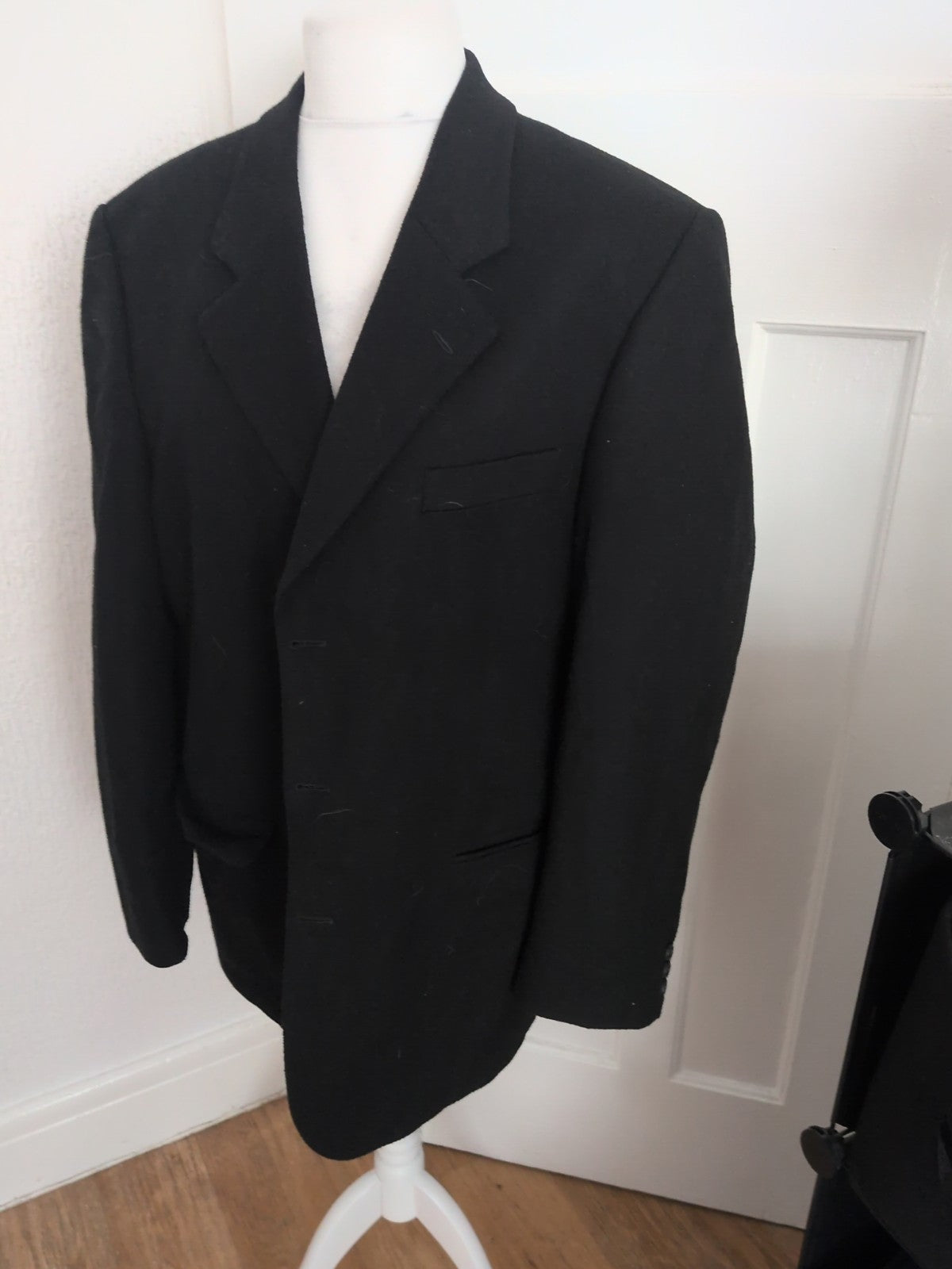 Debenhams 44 Long Black Cashmere Blend Jacket