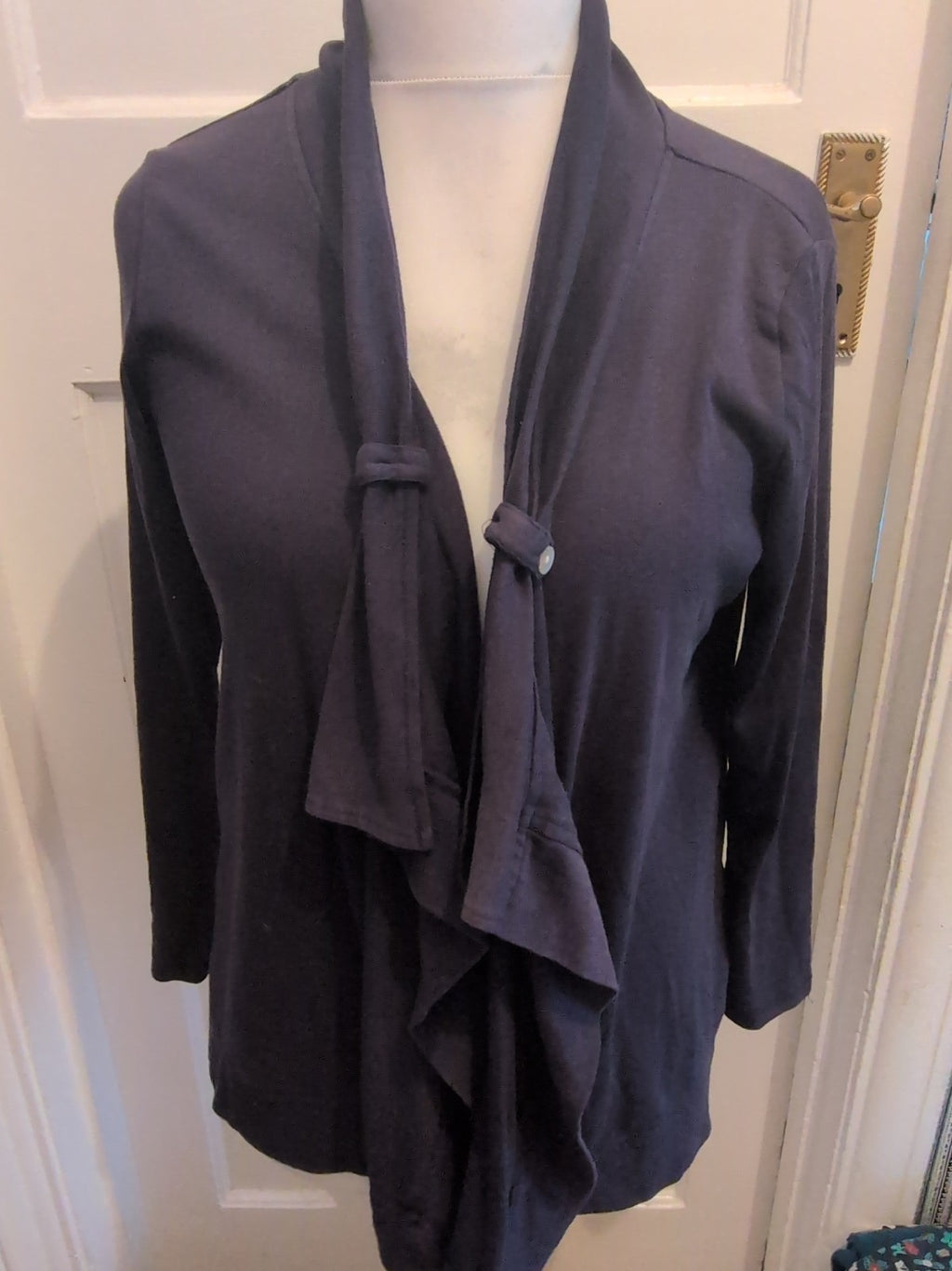 BM 16 Navy Cardigan Open