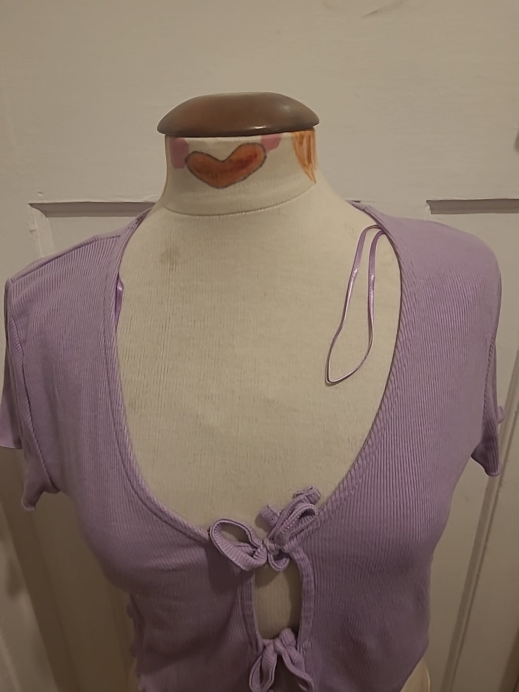 Ladies Primark Size Medium Lilac Short Sleeved Blouse