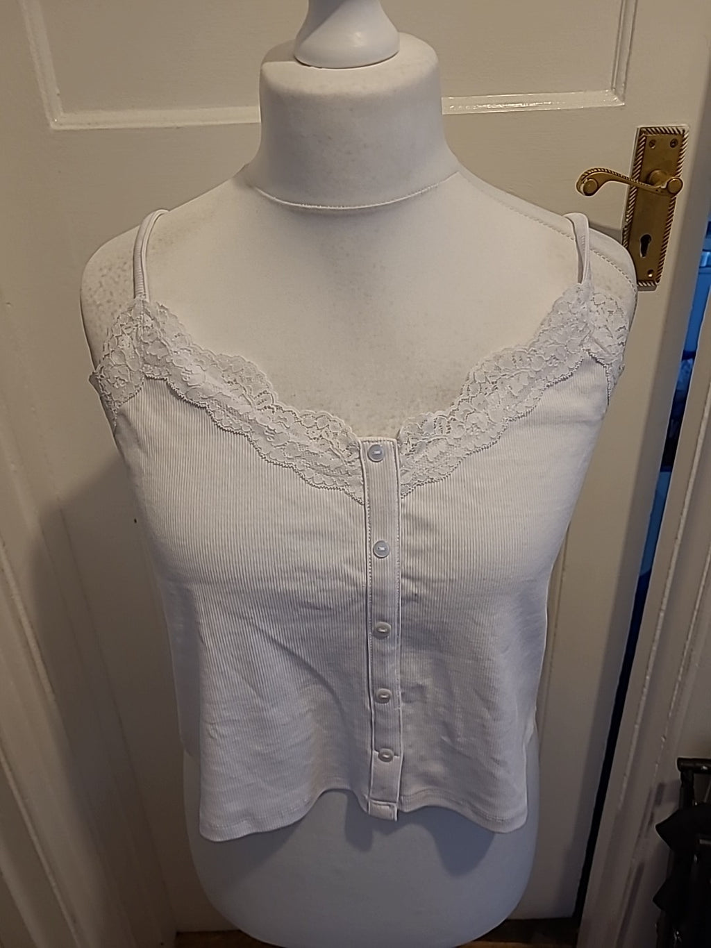 Ladies New Look Size 20 White Sleeveless Cami