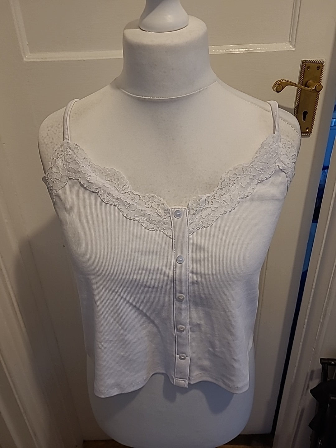 Ladies New Look Size 20 White Sleeveless Cami