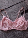 Ladies Matalan Bra 36DD Pale Pink Lace Trim Free Delivery