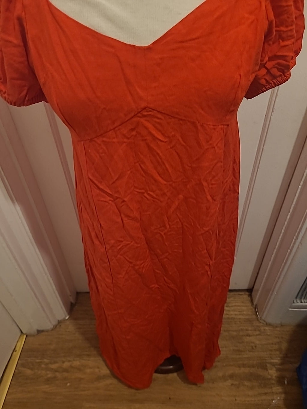 Brand New Ladies Primark Size 12 Red Sleeveless Dress Rrp £18.00