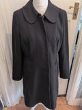 Ladies Wallis 18 Black Long Length Lined Padded Jacket