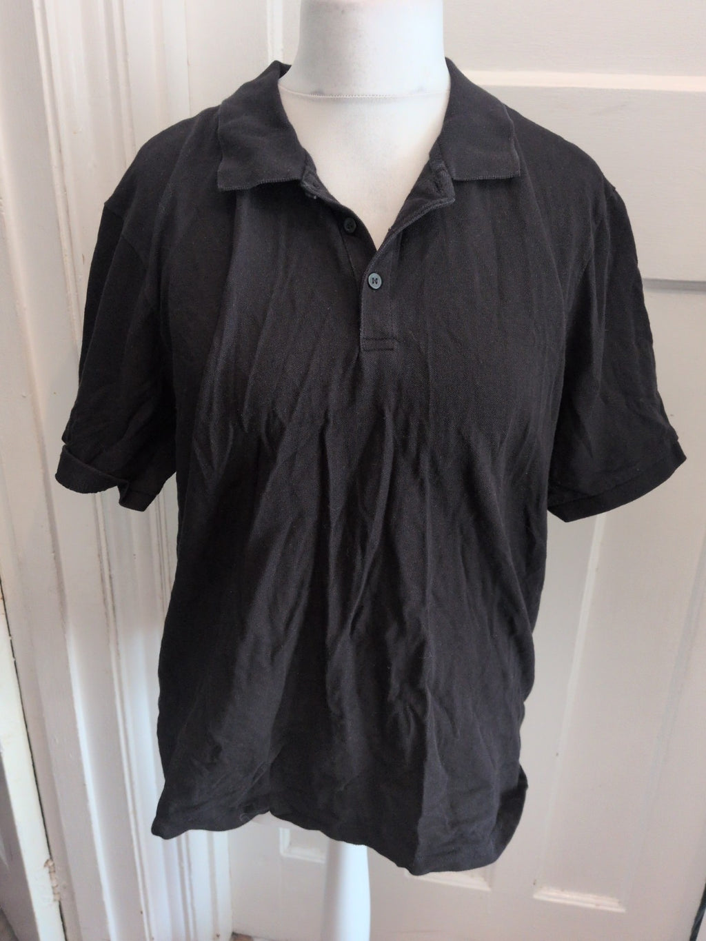George XXL Black Short Sleeve Polo