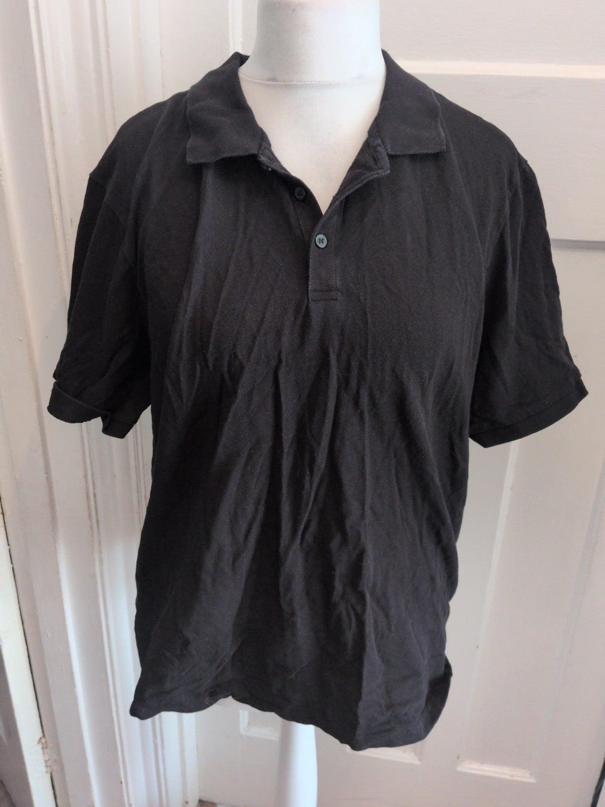 George XXL Black Short Sleeve Polo