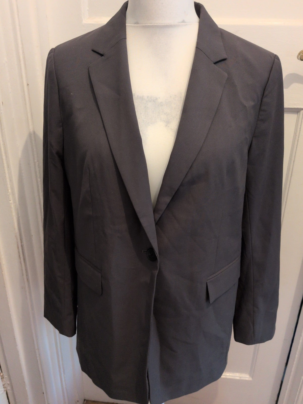 H&M Medium Dark Grey Padded Lined Blazer