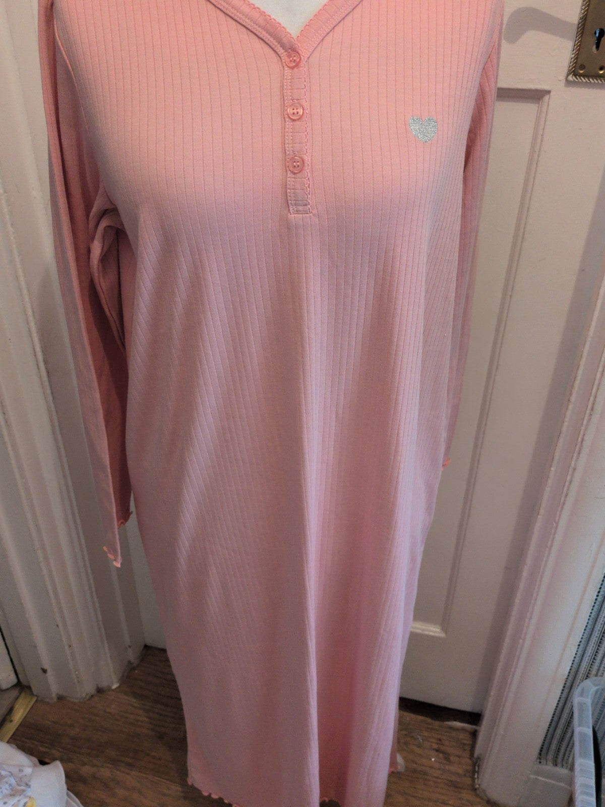 Damart Medium Pink Long Sleeve Nighty Dress