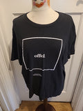Mens Boohoo Size Medium Black "Offel" Print Tshirt