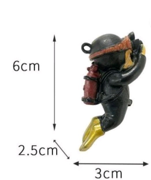 Brand New Aquarium Floating Scuba Man Pack Of 2