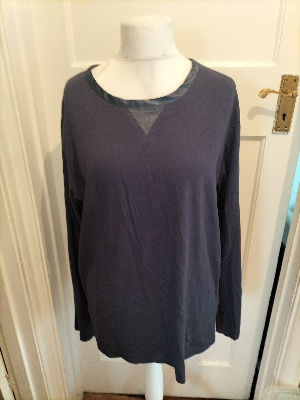 Mwns Temperly Size L Navy Long Sleeved Pyjama Top