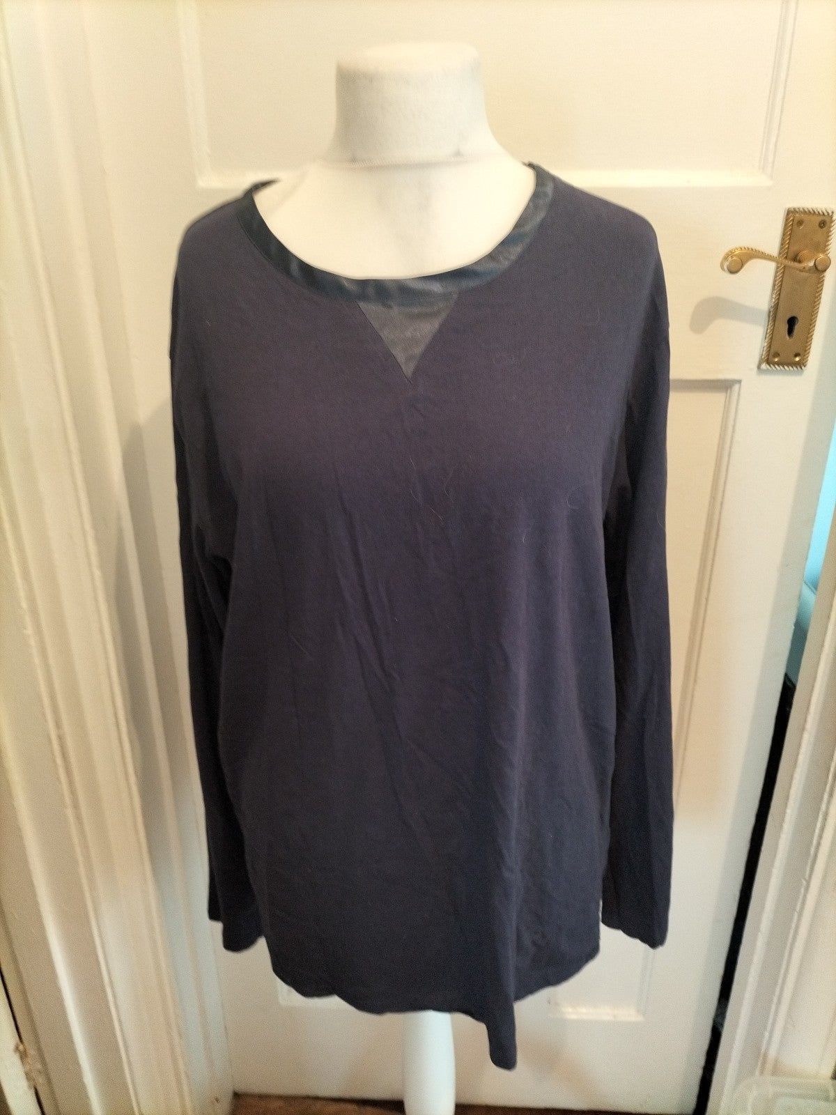 Mwns Temperly Size L Navy Long Sleeved Pyjama Top