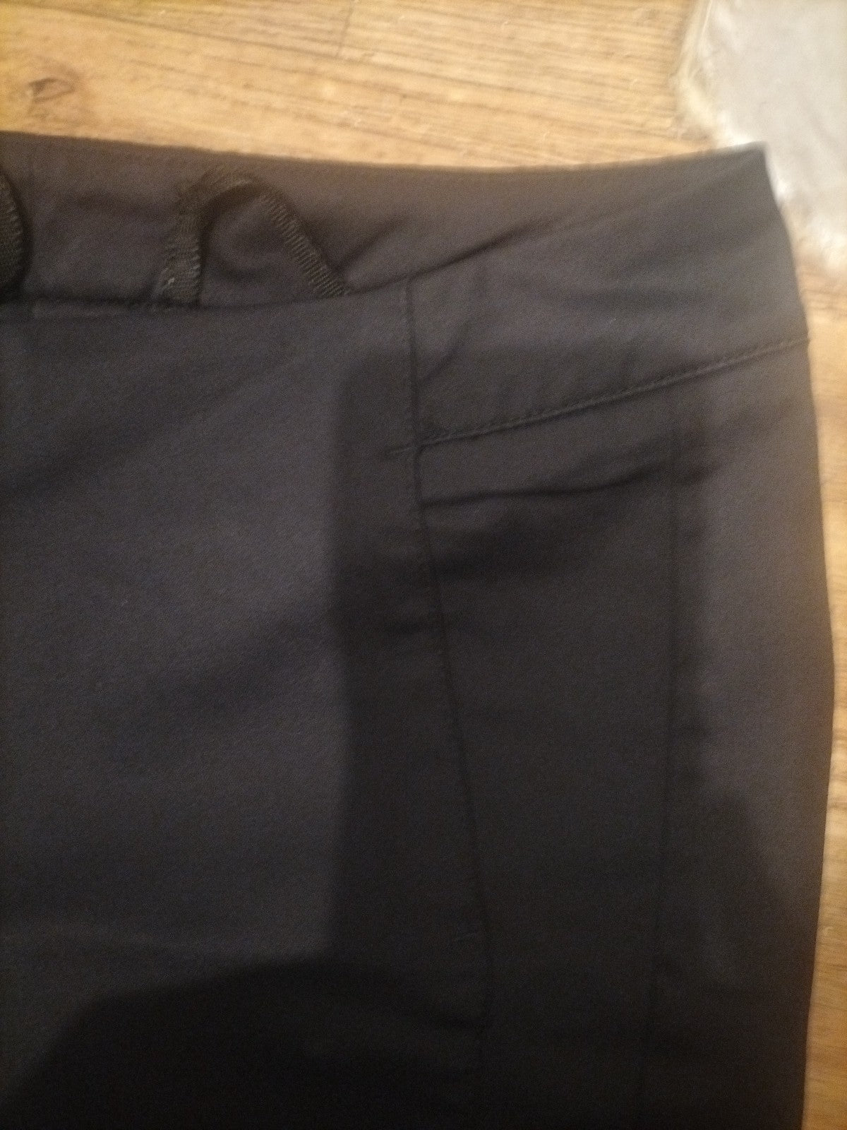 Ladies Madaline Size 12 Black Jegging Feel Trousers Pleather
