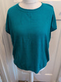 2XL Turquoise Short Sleeve Jumper