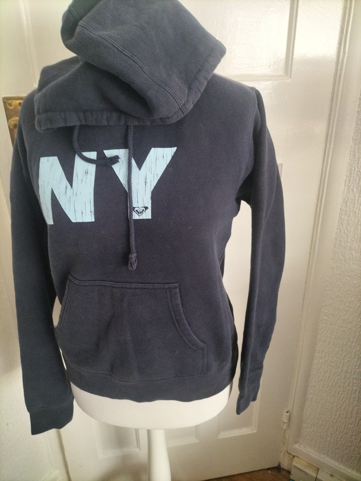 Ladies Roxy Size Large Navy Print Pullover Hoodie