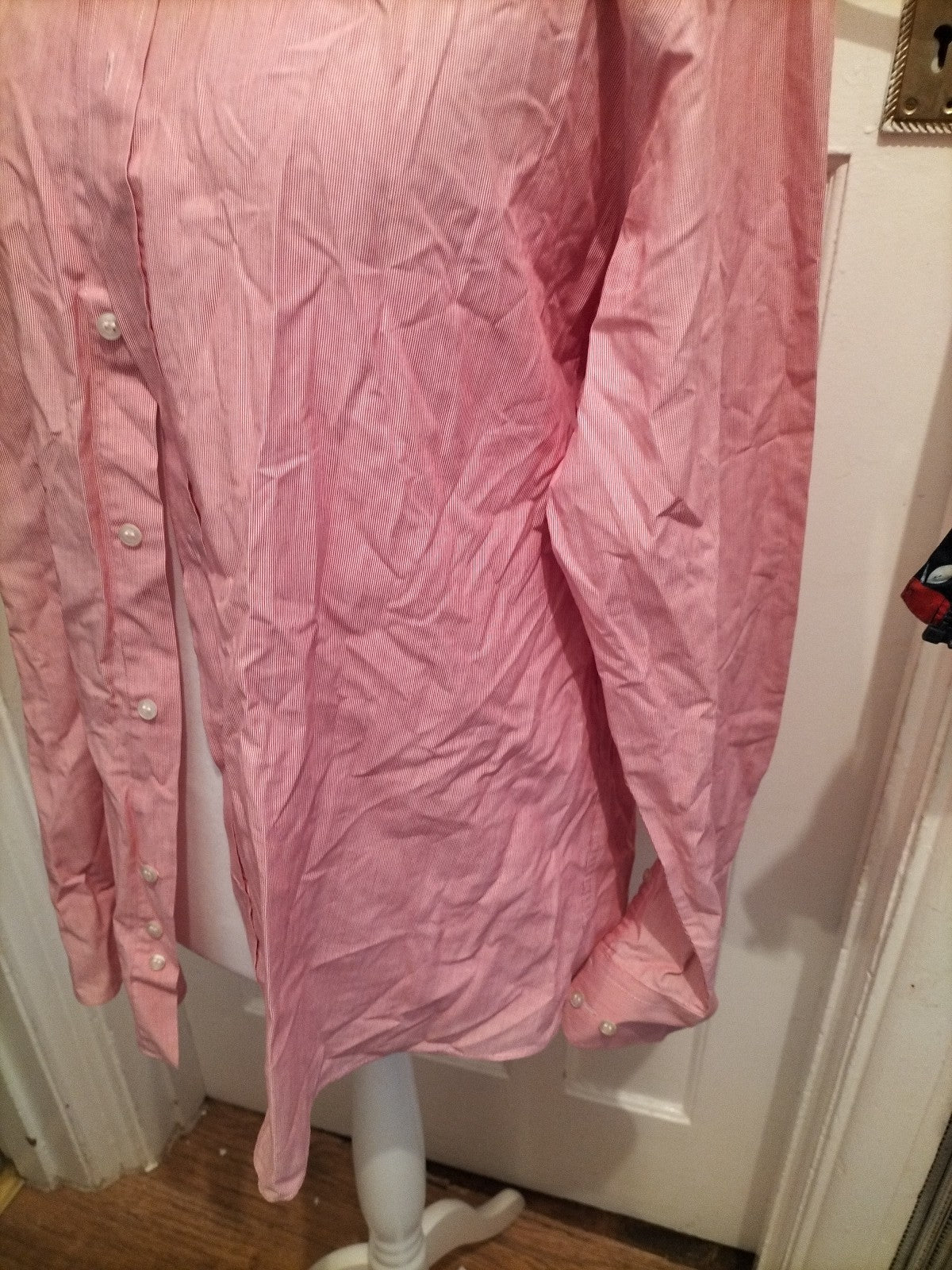 Mens Moss Esq Size 17 Regular Fit Red Long Sleeved Shirt