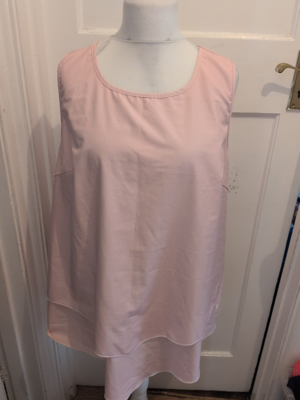 Shein Curve 4xl Pink Sleeveless Blouse