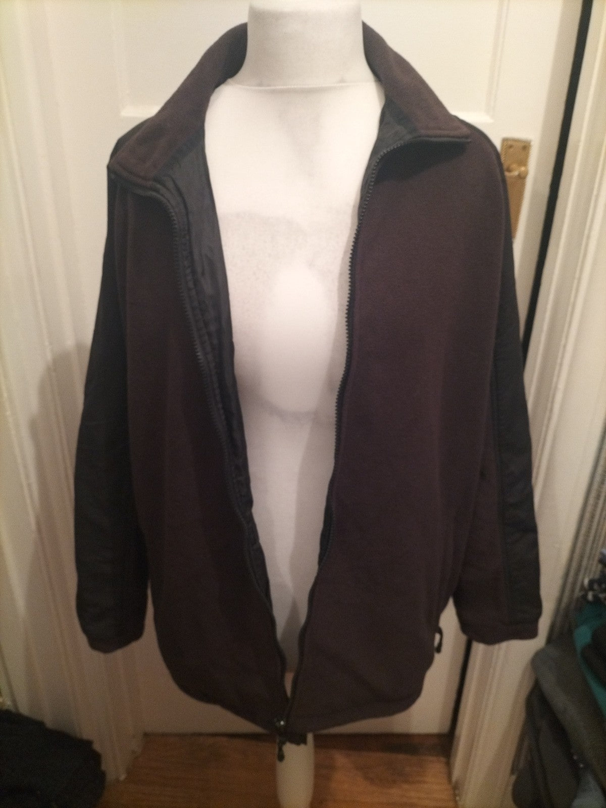 Mens James Pringle Size L Charcoal Lined Full Zip Jumper