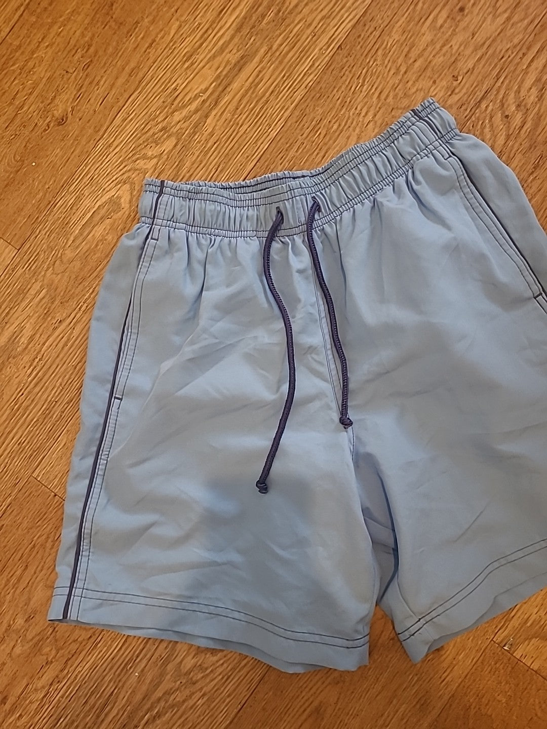 Mens Marks And Spencer Size Small Pale Blue Mesh Lined Shorts
