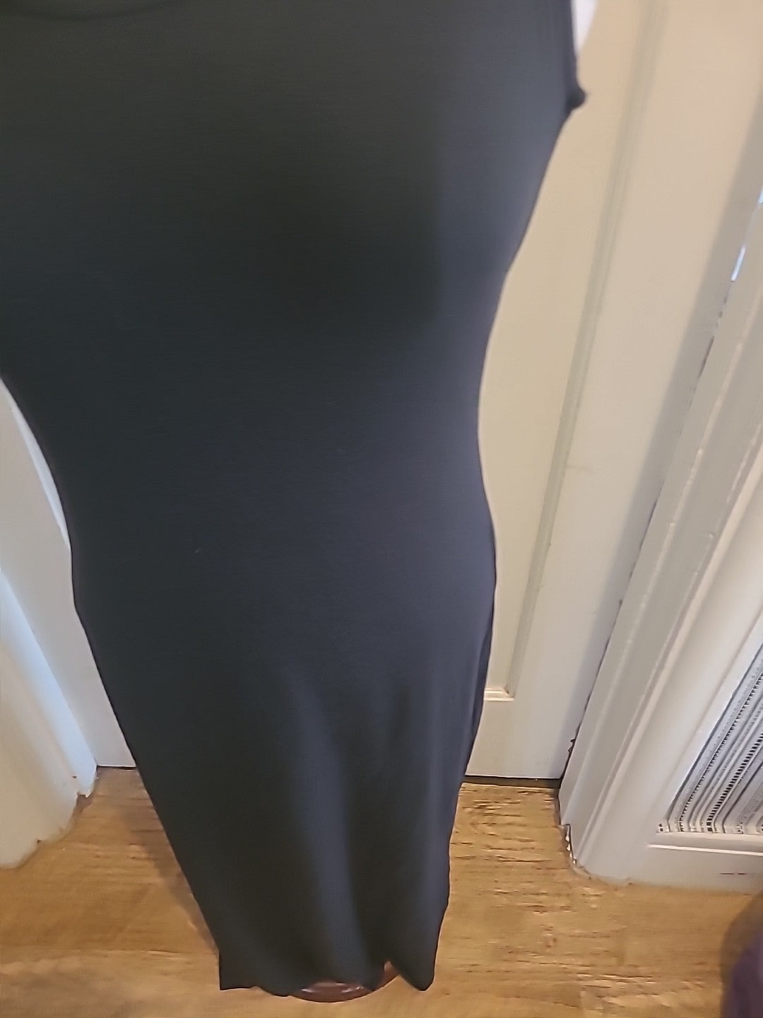 Ladies Find Size Small Black Split Hem Sleeveless Long Length Dress
